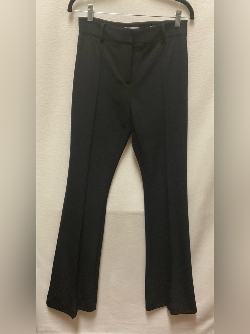 Veronica Beard Black High-Rise Straight Dress Pants